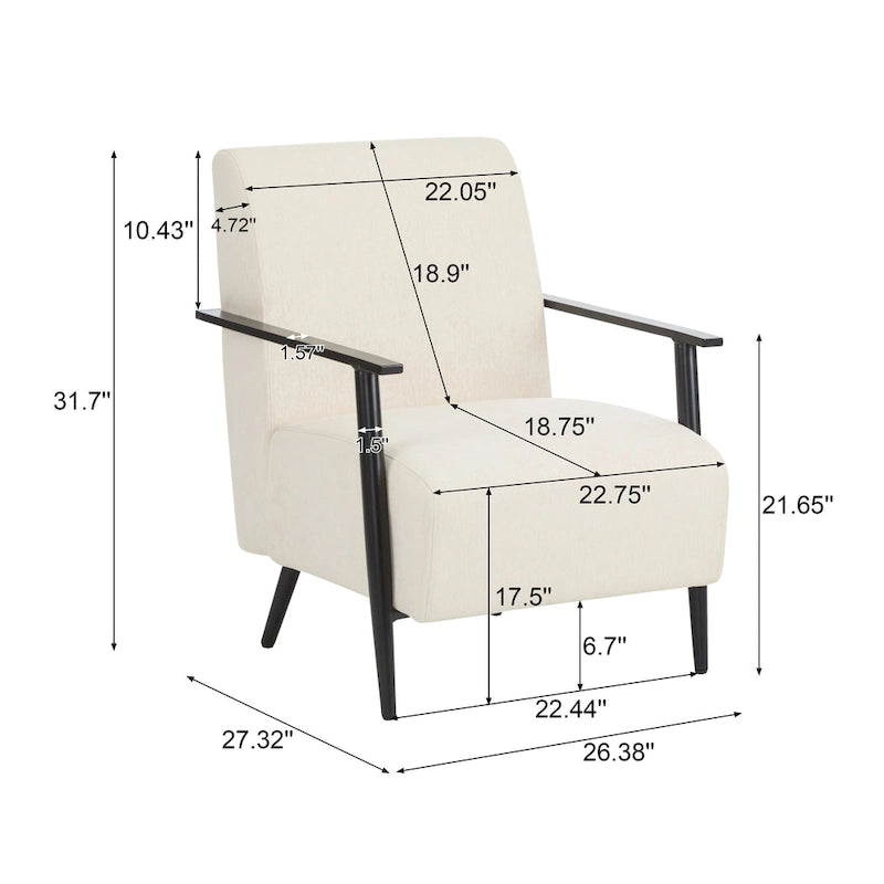 Chaise longue beige