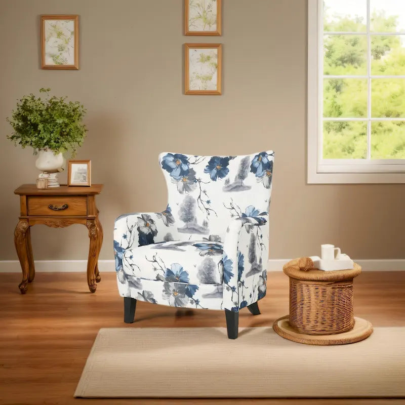 Fauteuil rembourré à dossier haut