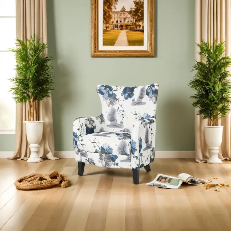Fauteuil rembourré à dossier haut