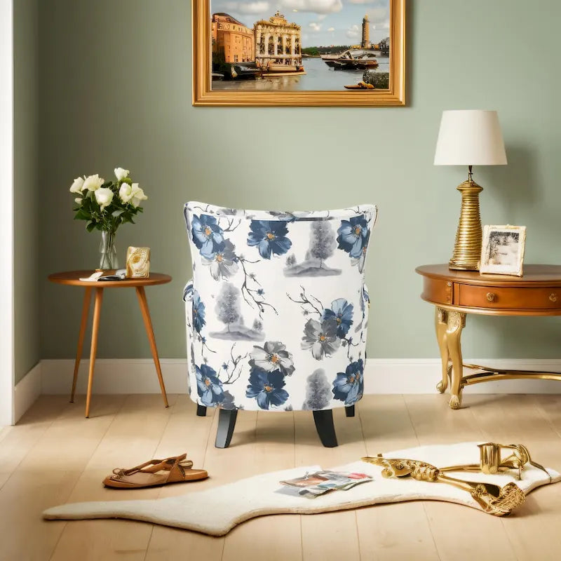 Fauteuil rembourré à dossier haut