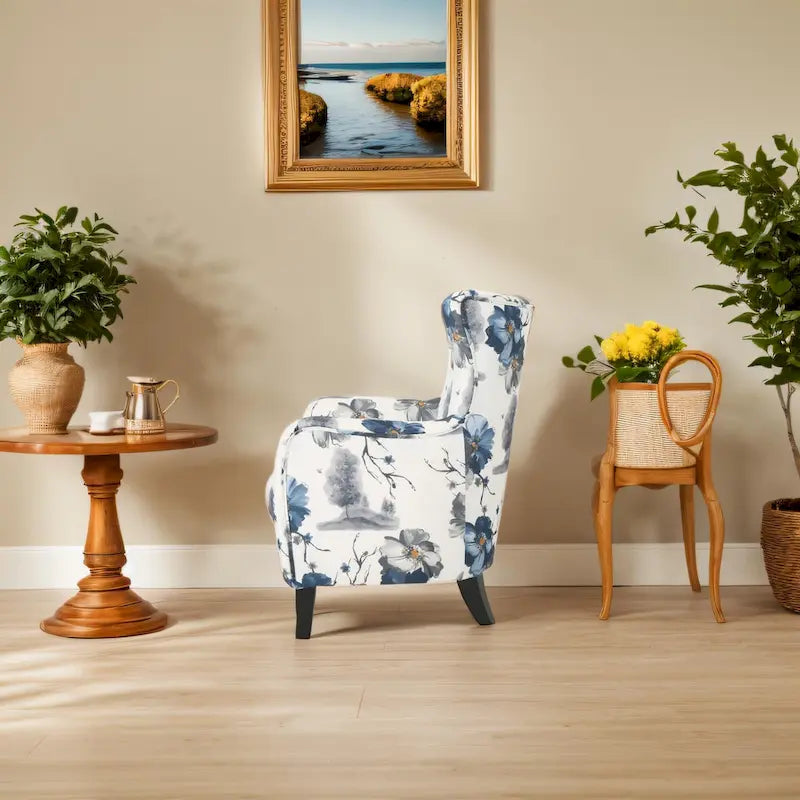 Fauteuil rembourré à dossier haut