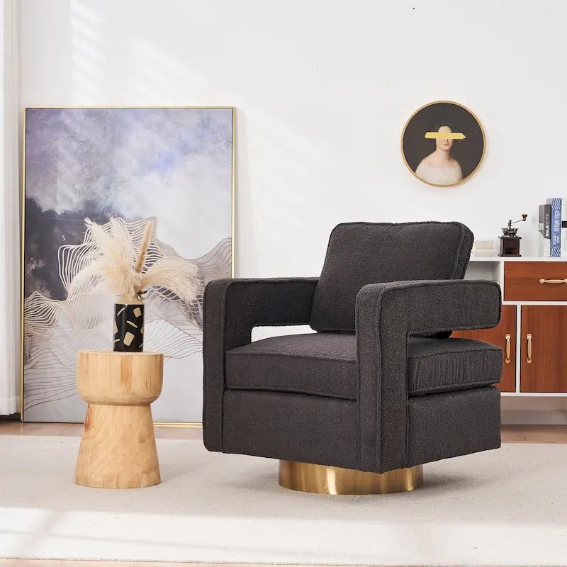 Fauteuil pivotant arrondi