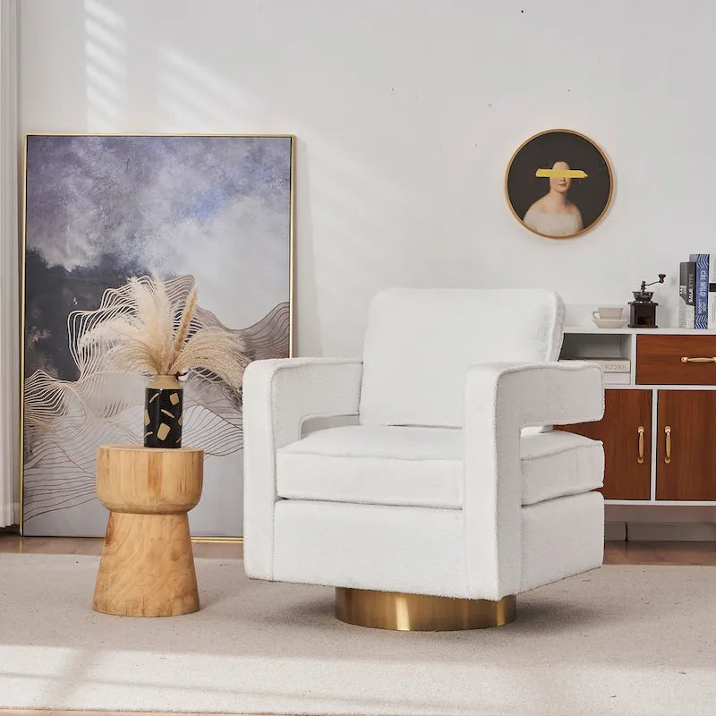 Fauteuil pivotant arrondi