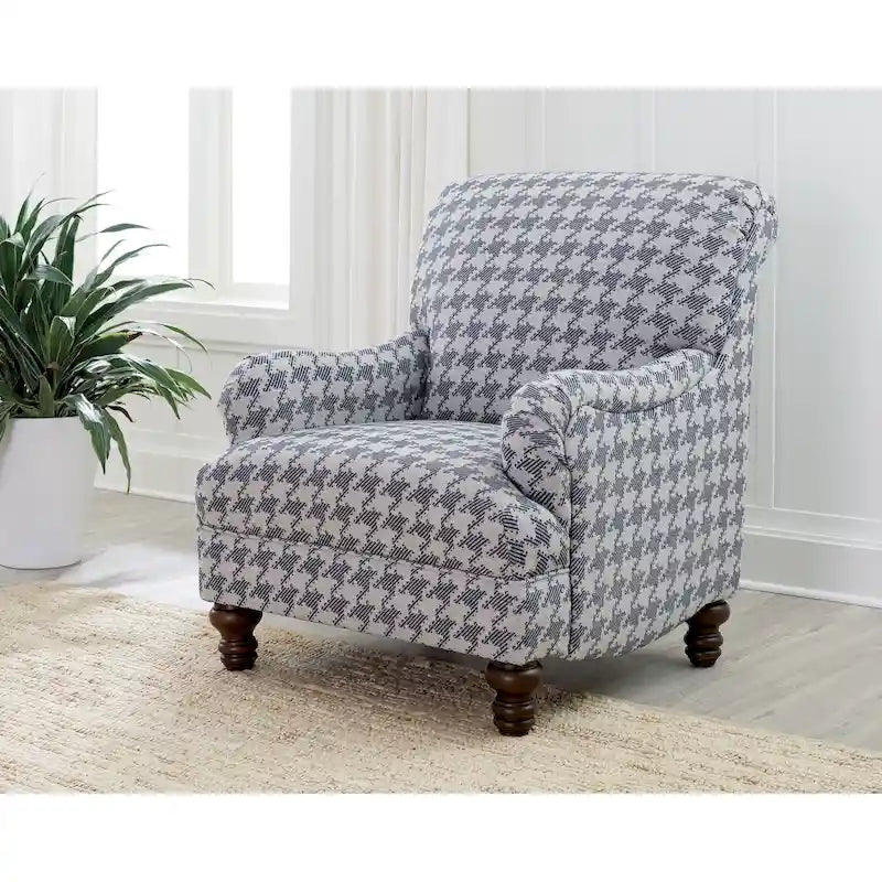 Fauteuil d'appoint rembourré à dossier haut