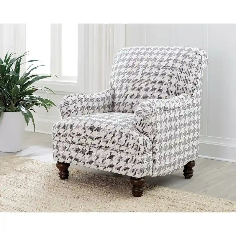 Fauteuil d'appoint rembourré à dossier haut