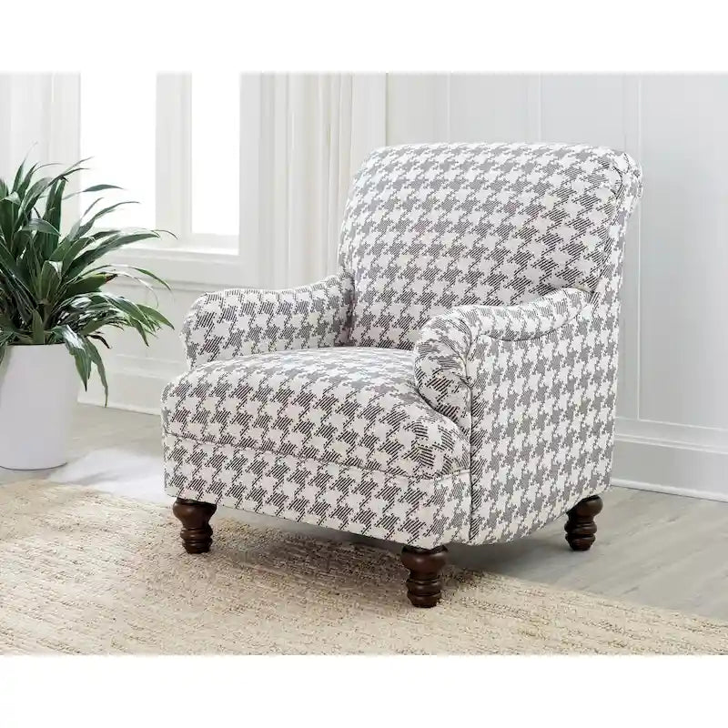 Fauteuil d'appoint rembourré à dossier haut
