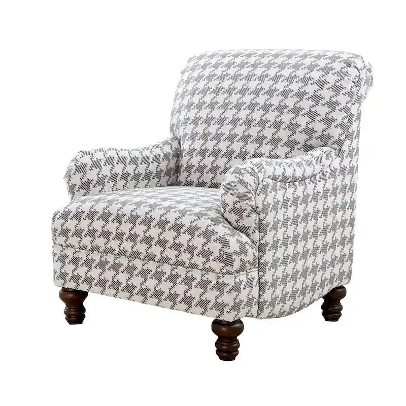 Fauteuil d'appoint rembourré à dossier haut
