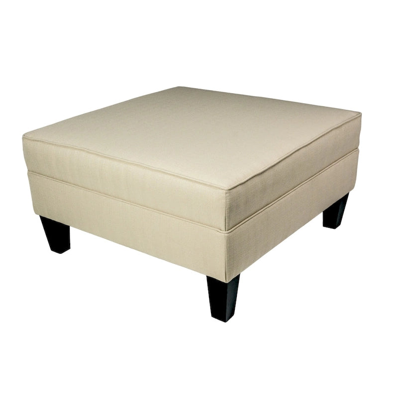 Ottoman surdimensionné Furniture Squared capitonné avec passepoil