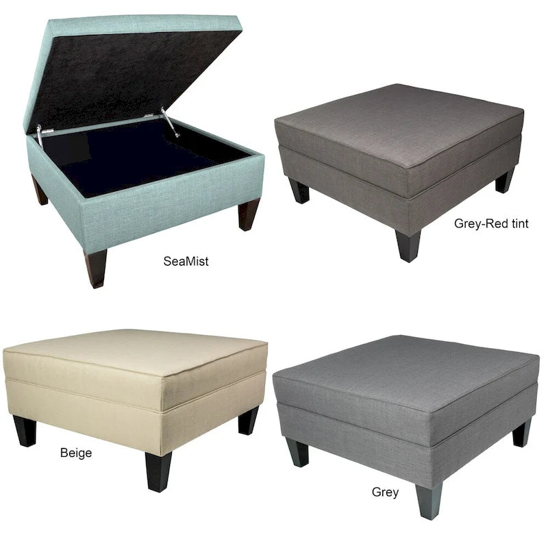 Ottoman surdimensionné Furniture Squared capitonné avec passepoil