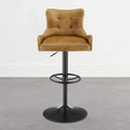 Tabouret de bar en cuir véritable