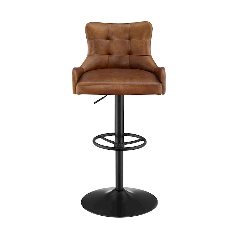 Tabouret de bar en cuir véritable