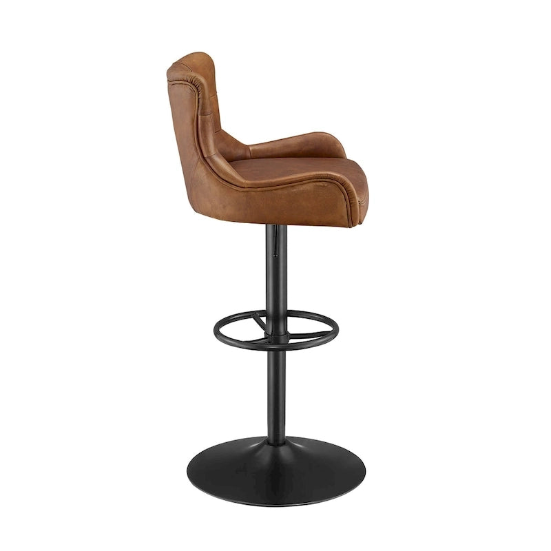 Tabouret de bar en cuir véritable