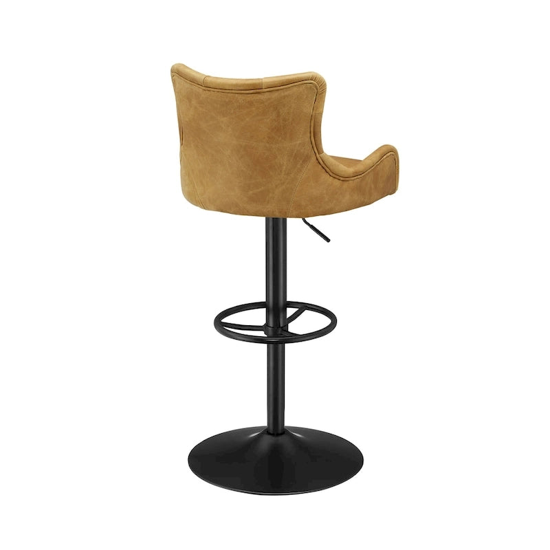 Tabouret de bar en cuir véritable