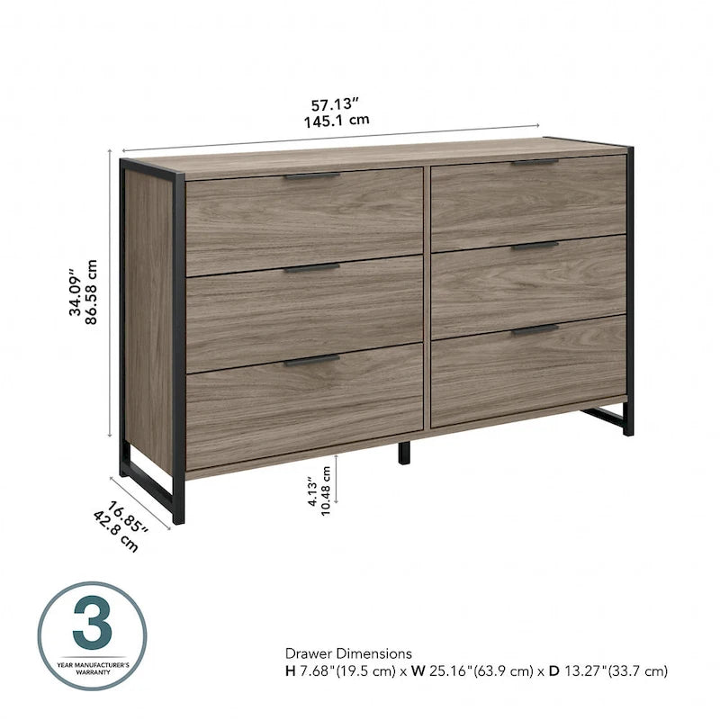 Commode à 6 tiroirs par