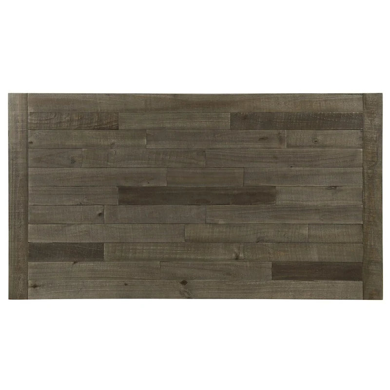 Table à manger en bois bicolore bleu et marron - S/O