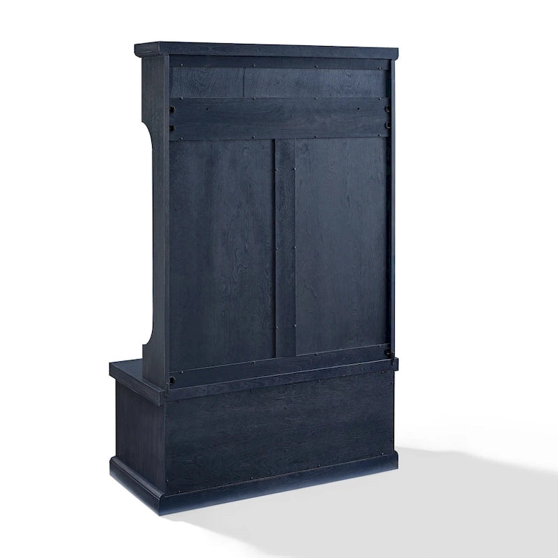 Porte-manteau de hall de style marin en finition bleu marine vieilli