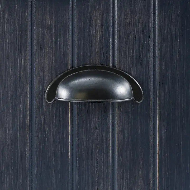 Porte-manteau de hall de style marin en finition bleu marine vieilli