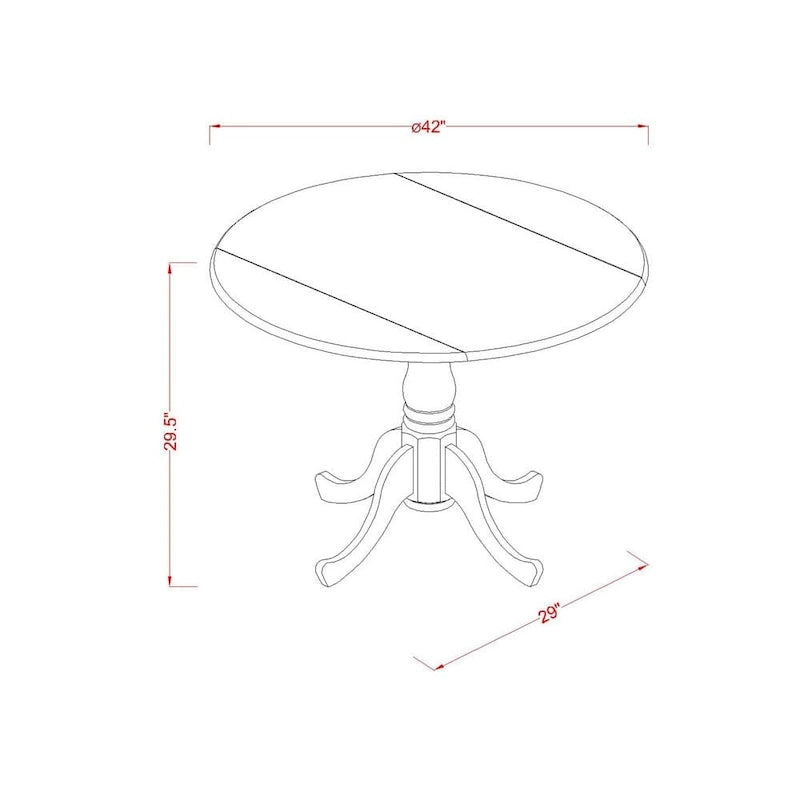 Table à manger de cuisine—plateau rond en bois