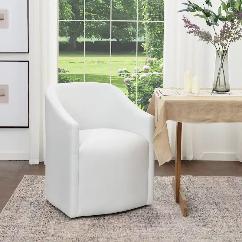 Chaise de salle à manger avec accoudoirs rembourrés