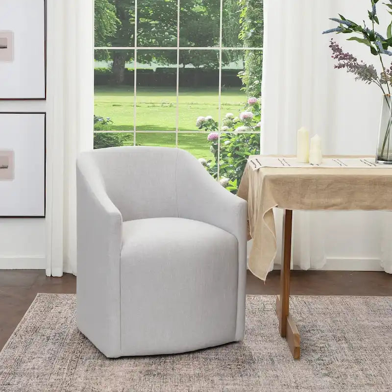 Chaise de salle à manger avec accoudoirs rembourrés
