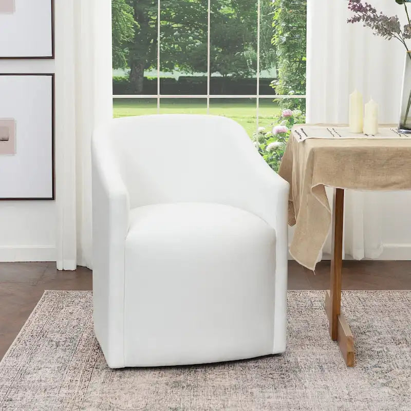 Chaise de salle à manger avec accoudoirs rembourrés