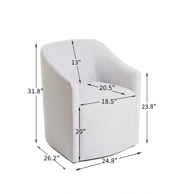 Chaise de salle à manger avec accoudoirs rembourrés