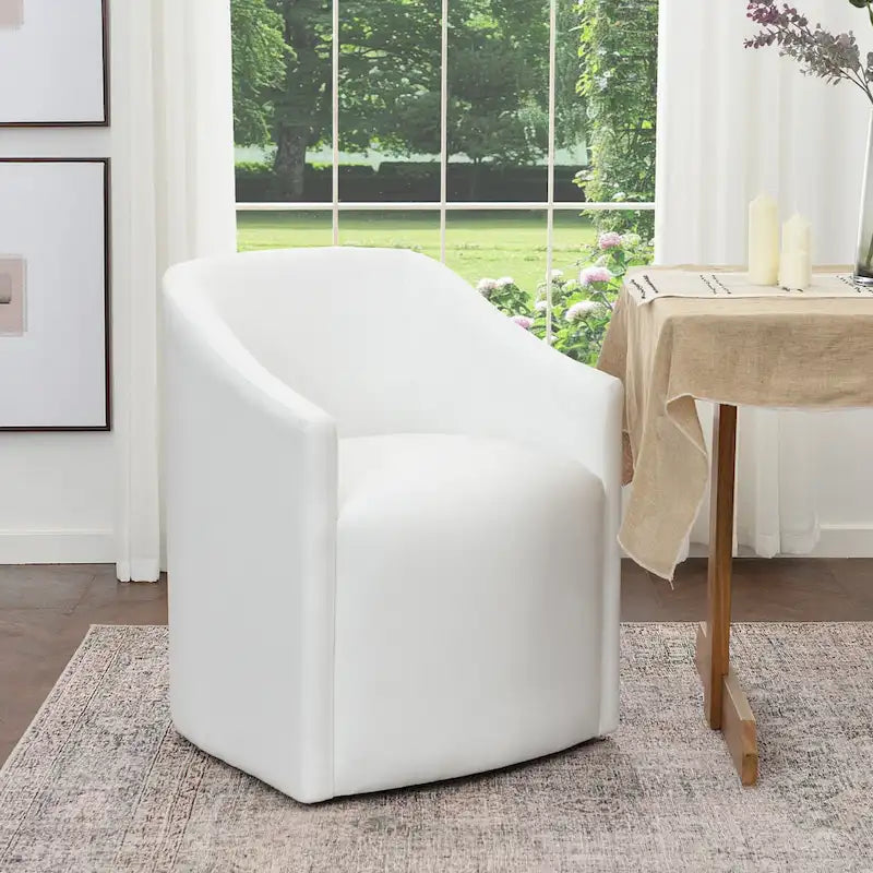 Chaise de salle à manger avec accoudoirs rembourrés