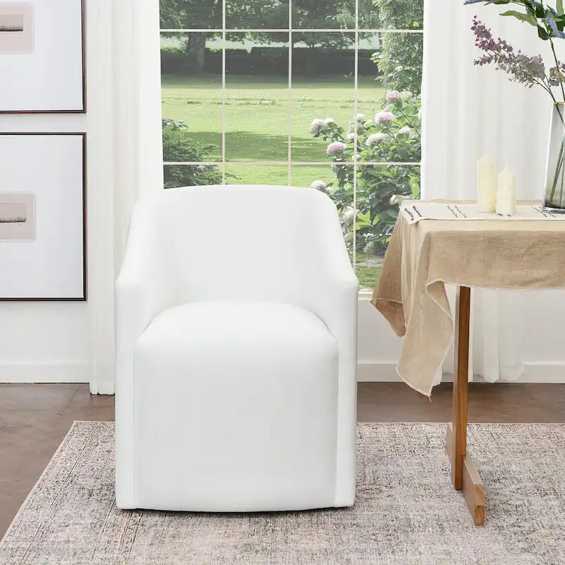 Chaise de salle à manger avec accoudoirs rembourrés