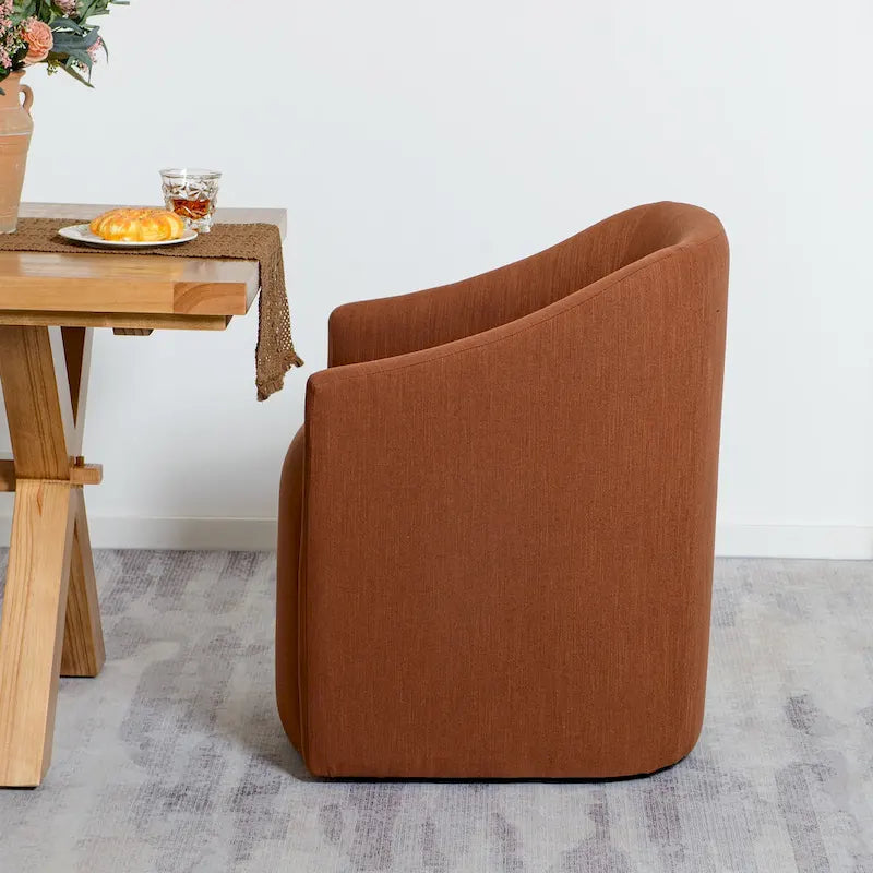 Chaise de salle à manger avec accoudoirs rembourrés