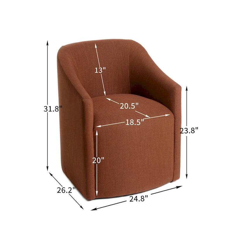 Chaise de salle à manger avec accoudoirs rembourrés