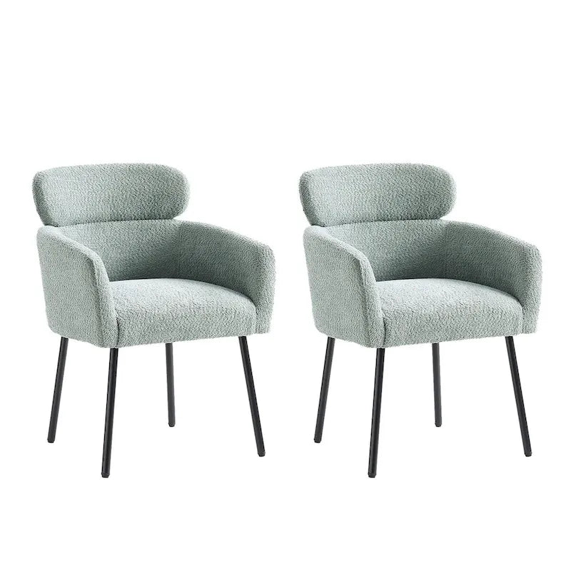 Chaise de salle à manger moderne Boucle avec pieds réglables, lot de 2 par