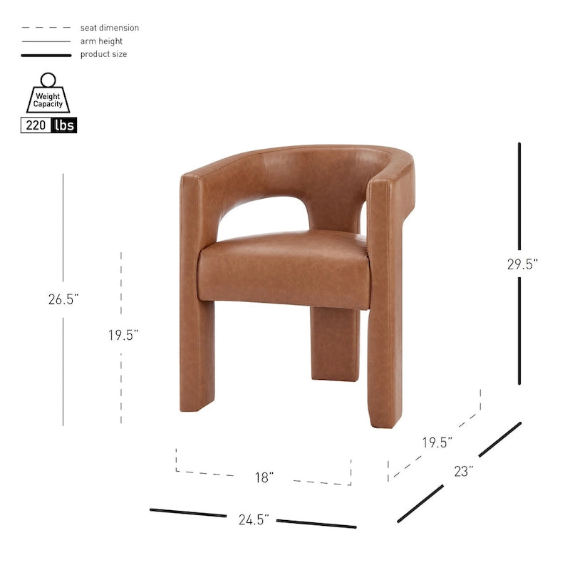 Chaise de salle à manger avec accoudoirs