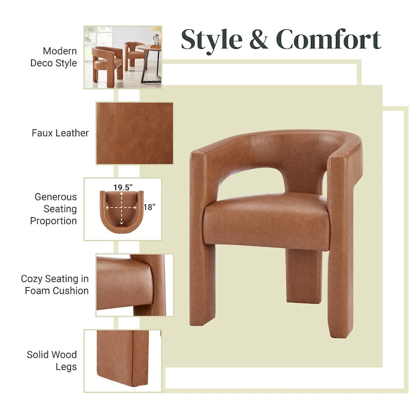 Chaise de salle à manger avec accoudoirs