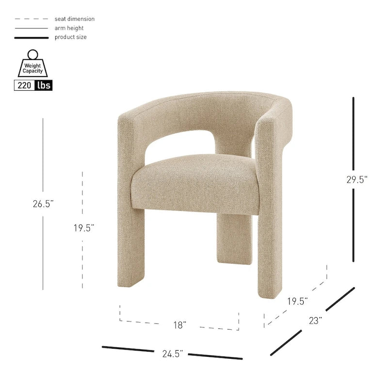 Chaise de salle à manger avec accoudoirs