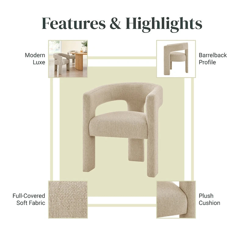 Chaise de salle à manger avec accoudoirs