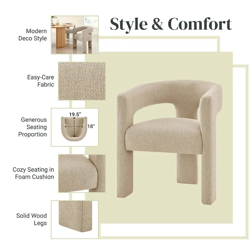 Chaise de salle à manger avec accoudoirs