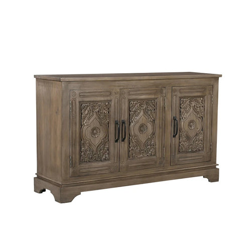 Buffet sculpté en bois massif à 3 portes